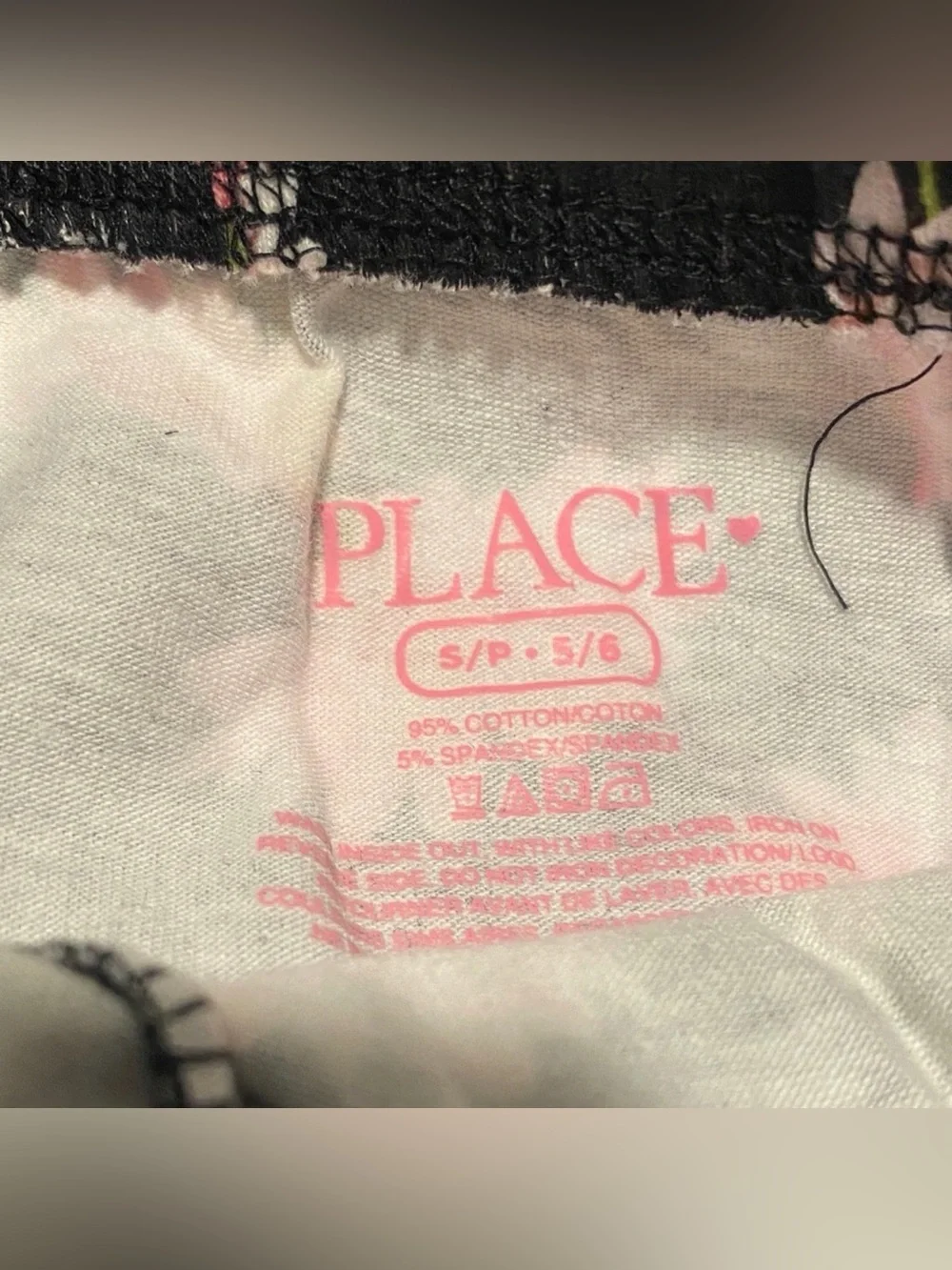 The Children's Place Pink Floral & Black Daisy 4 pc Capri Leggings Set